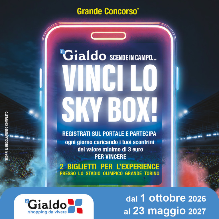 Il Gialdo scende in campo...Vinci lo Sky Box